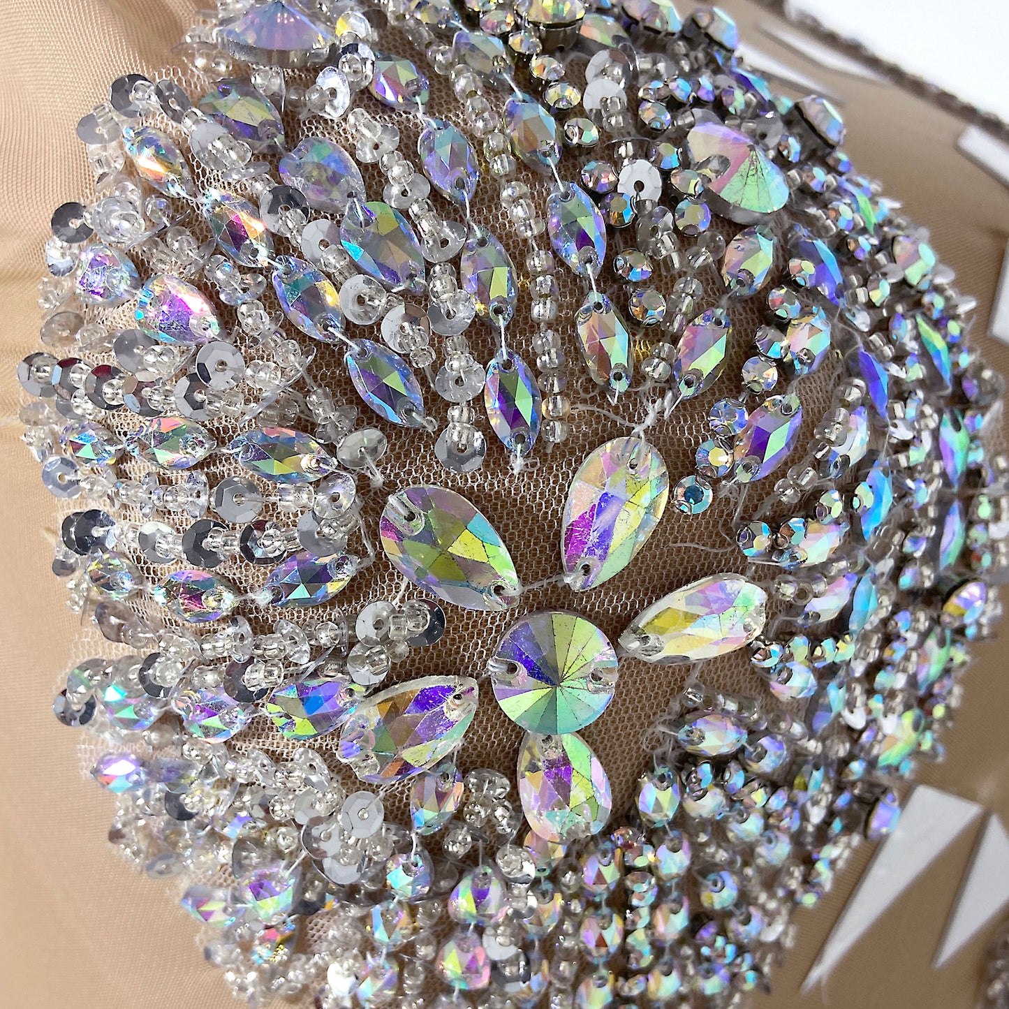 Bryn Beaded Metallic Rhinestone Mini Dress