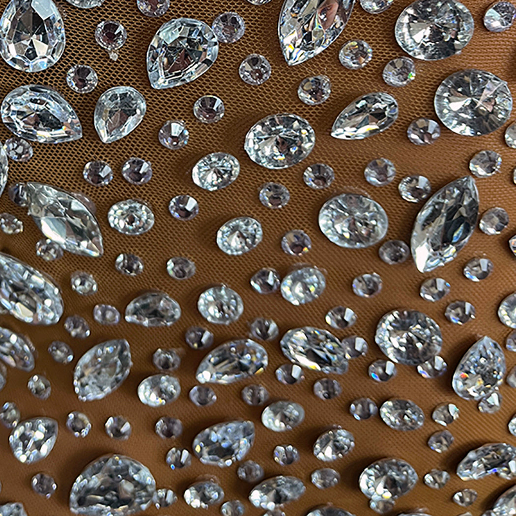 Rhinestone Embellished Bodycon Jumpsuit