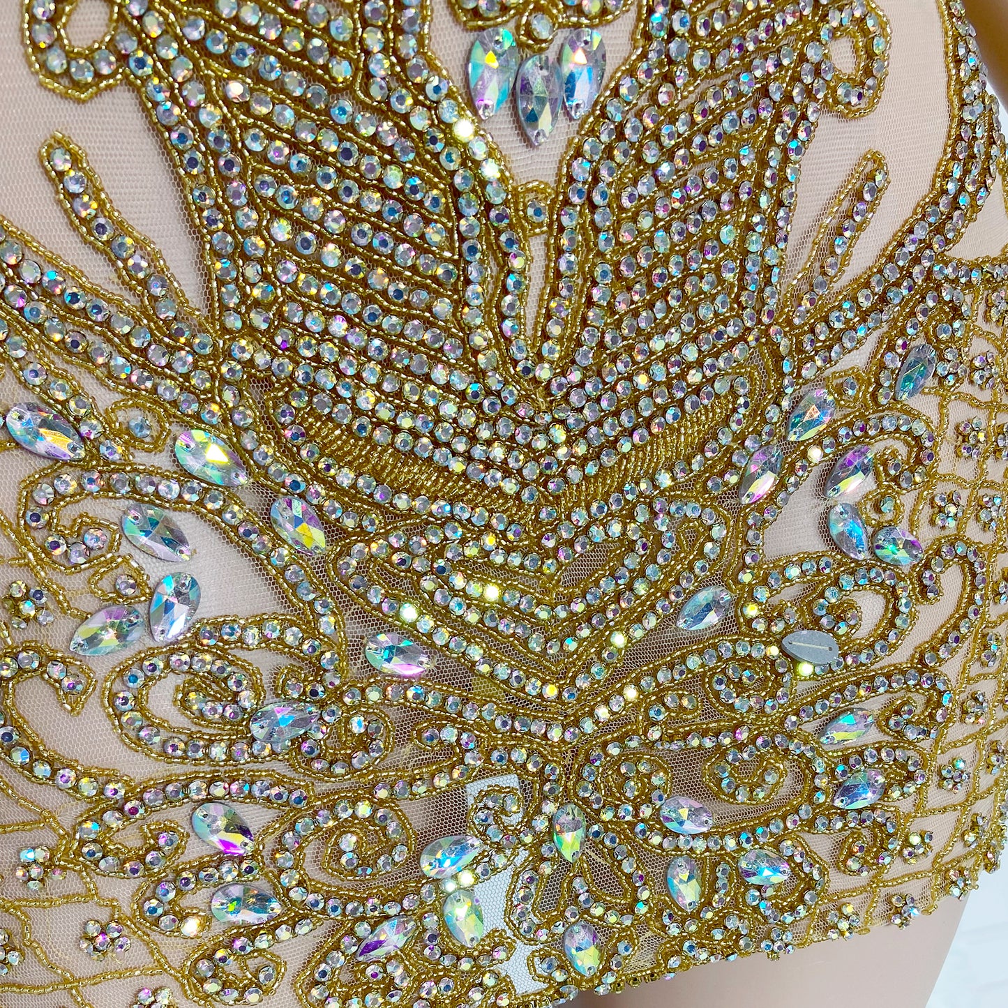 Nicole Spaghetti Strap Multicolor Rhinestone Mini Dress V2