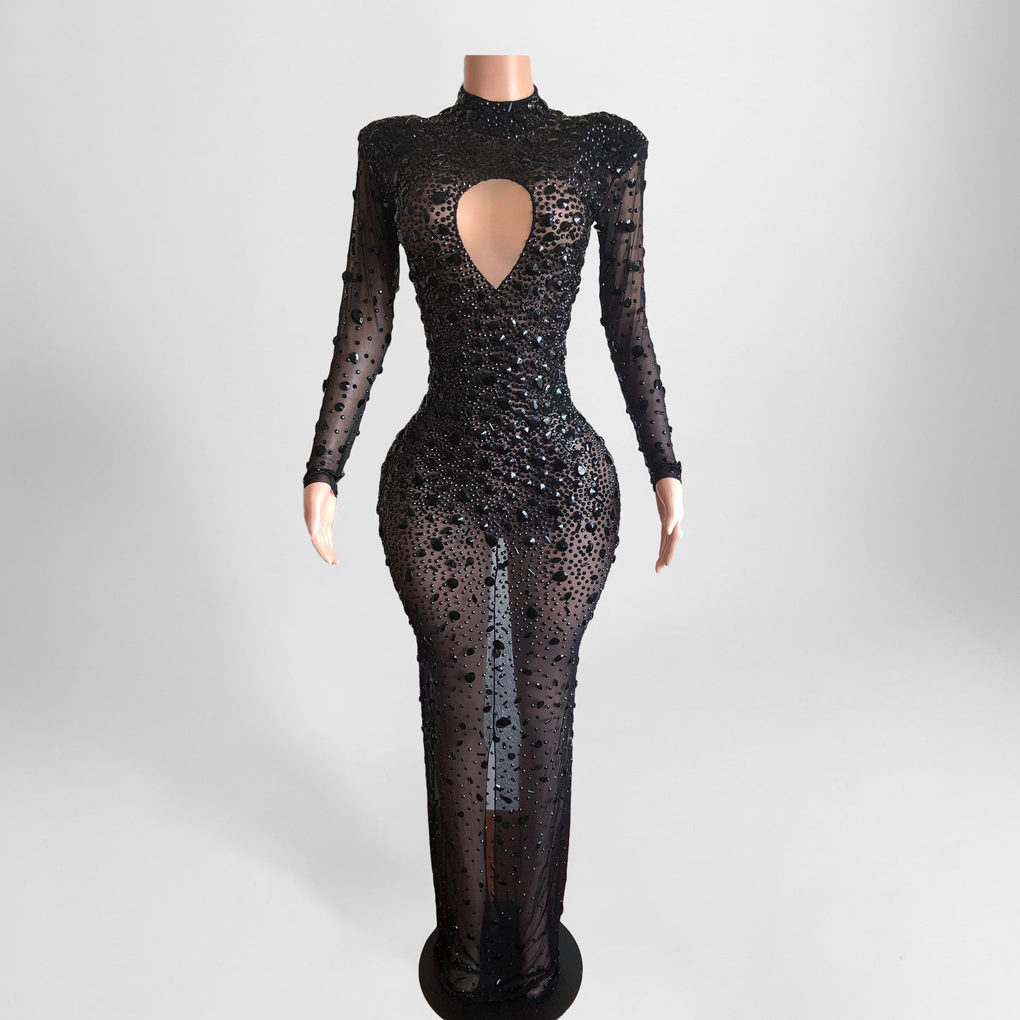 Sheer Crystal Rhinestone Dress