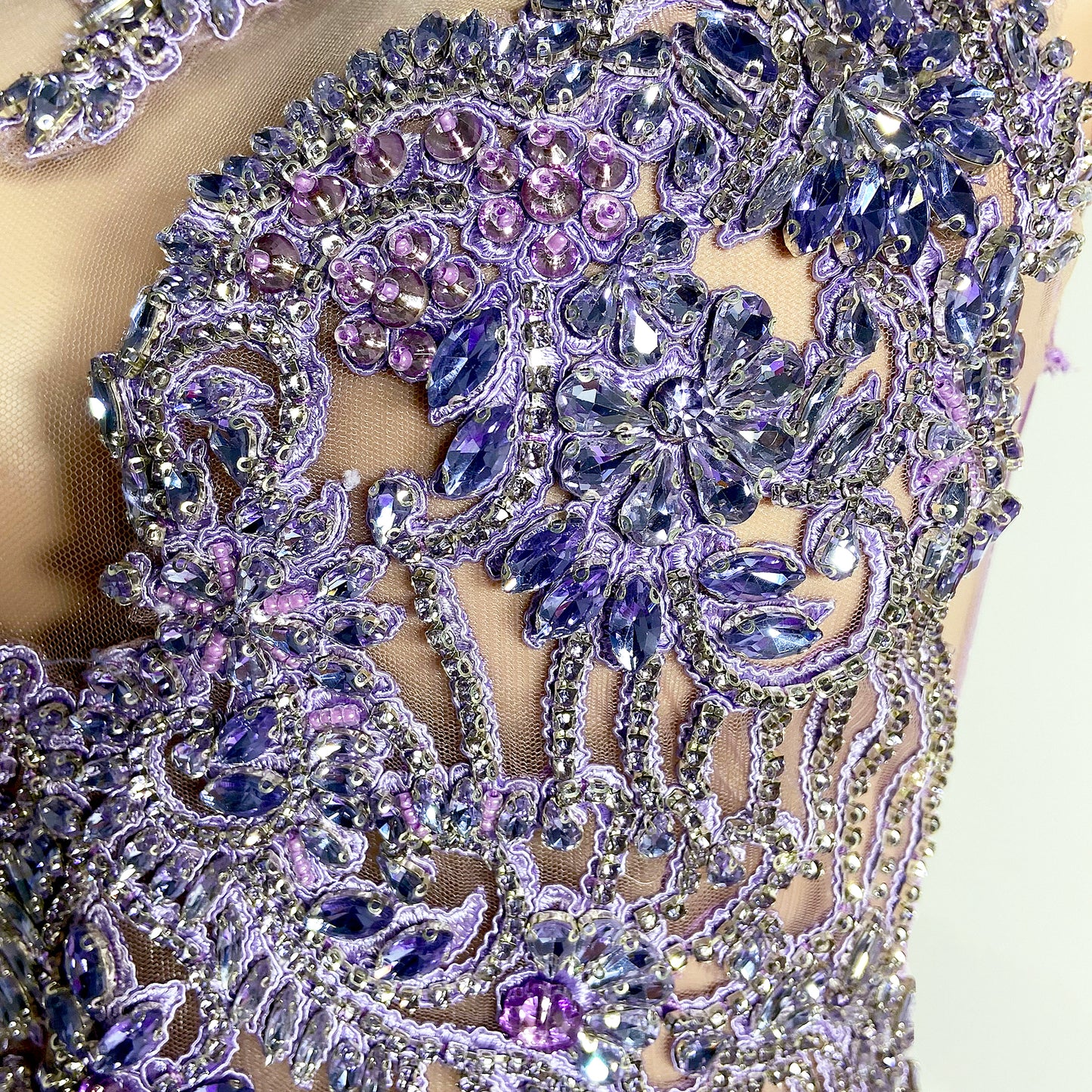 Isabelle Rhinestone Floral Embellished Gown