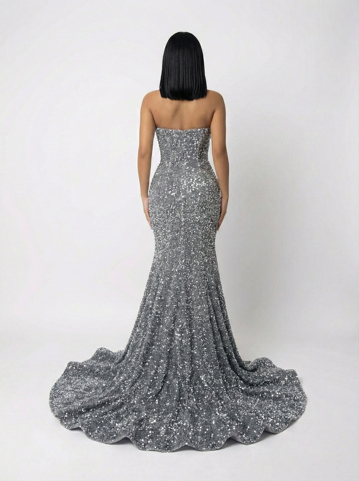Naya Rhinestone Embellished Sequin Corset Gown