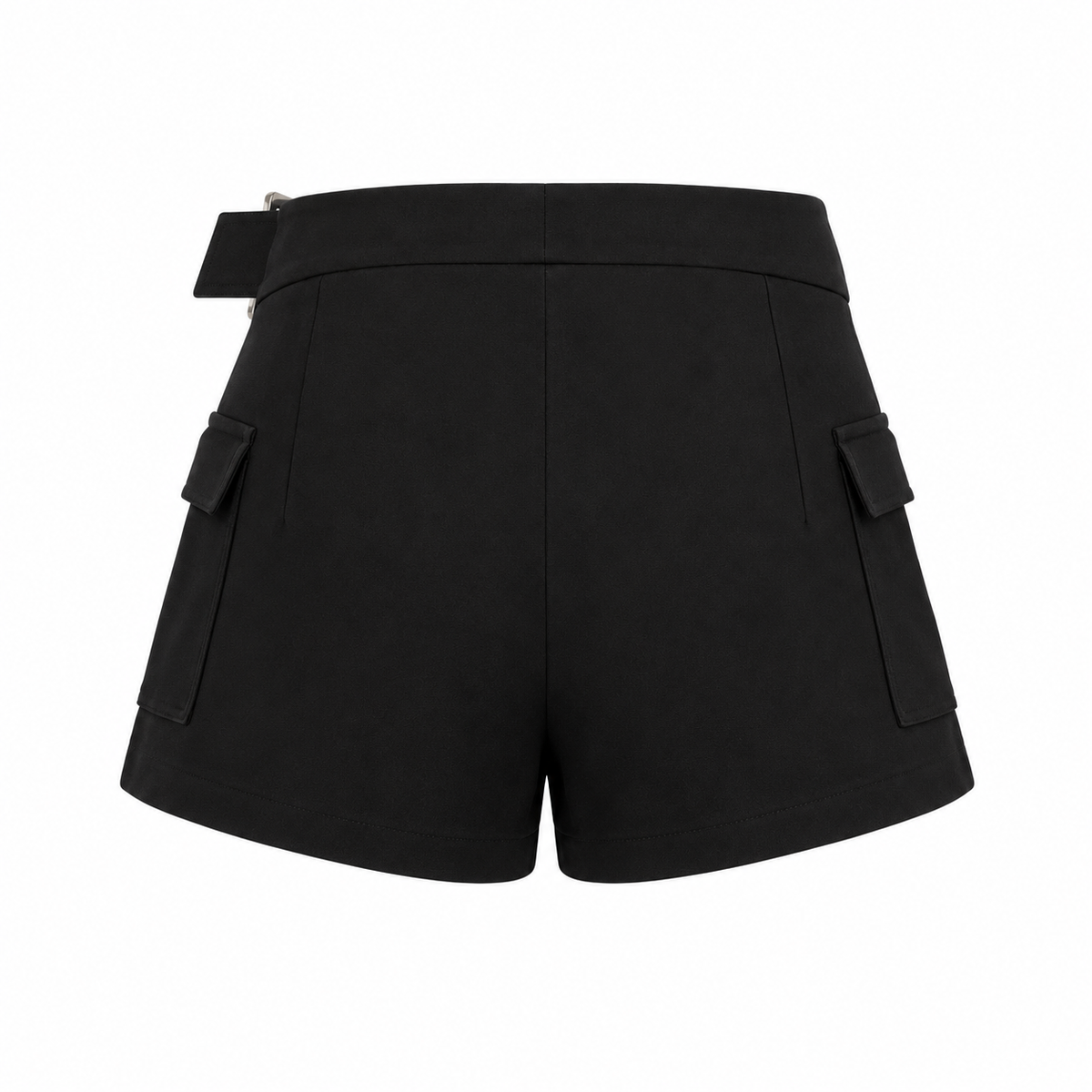 Asymmetrical Buckle Shorts