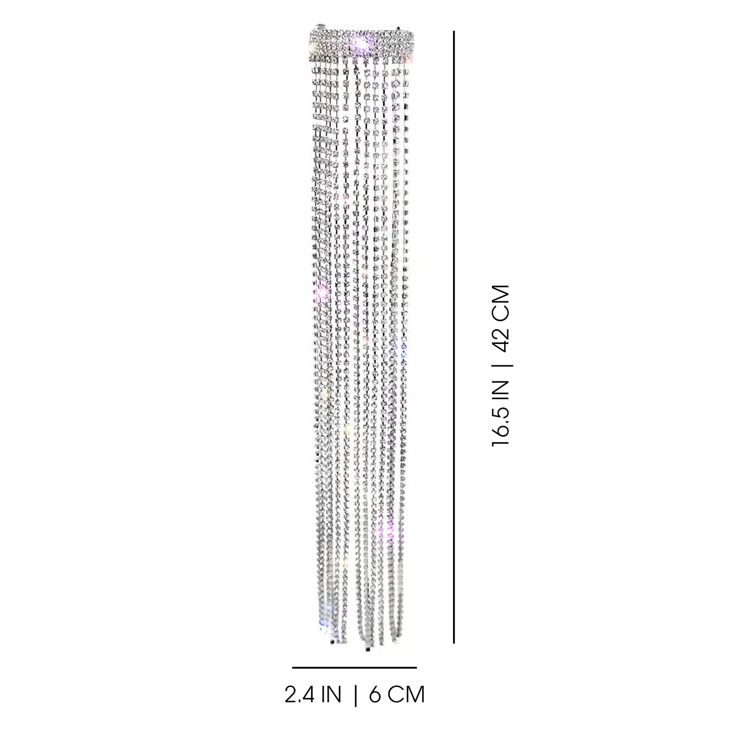 Rhinestone Tassel Barret Hair Clip