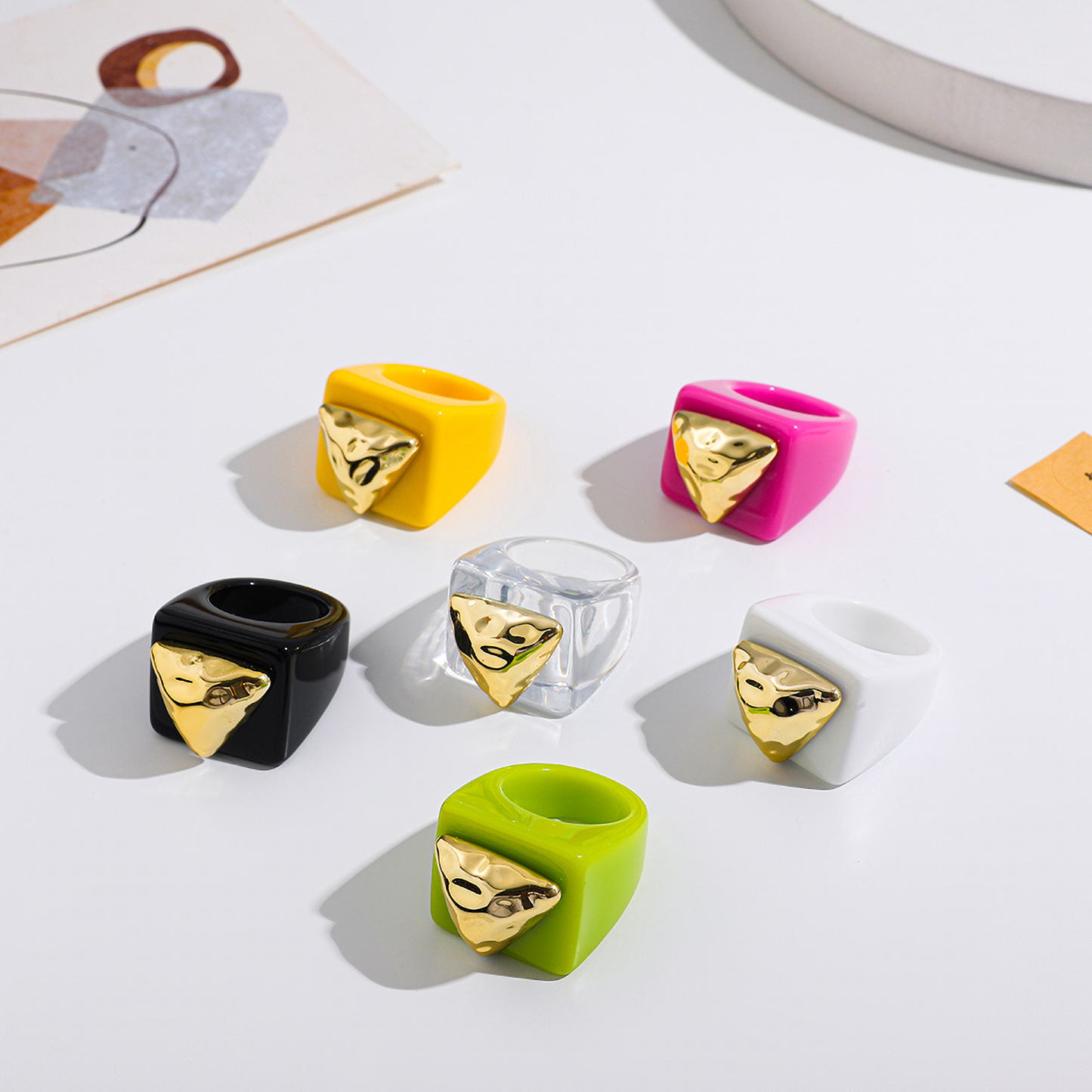 Chunky Resin Fashion Rings