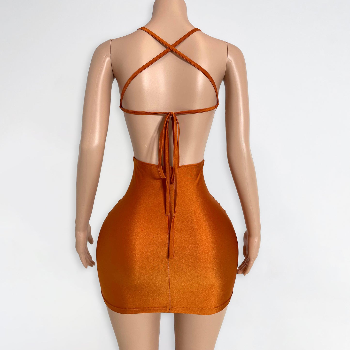 Nicole Spaghetti Strap Rhinestone Mini Dress Multiple Colors
