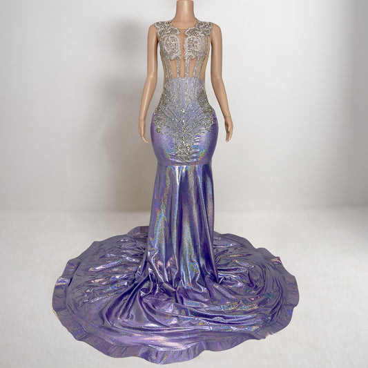 Mila Iridescent Glitter Gown