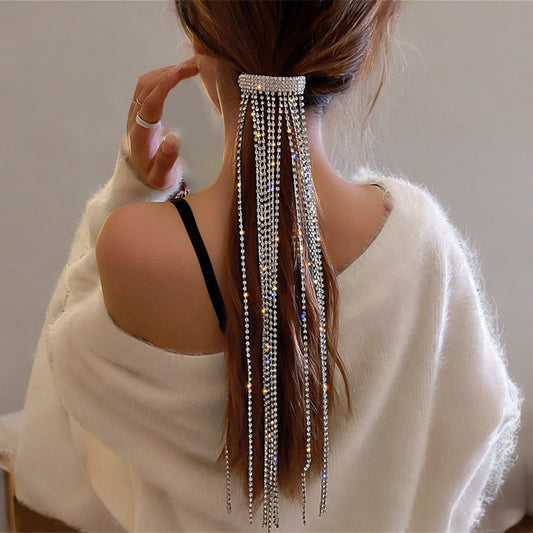 Ready to Ship | Rhinestone Tassel Barret Hair Clip