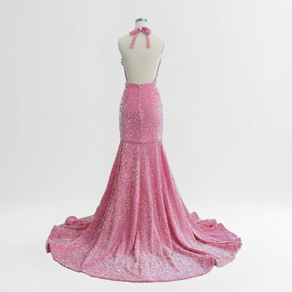 Ari Rhinestone Embellished Sequin Gown