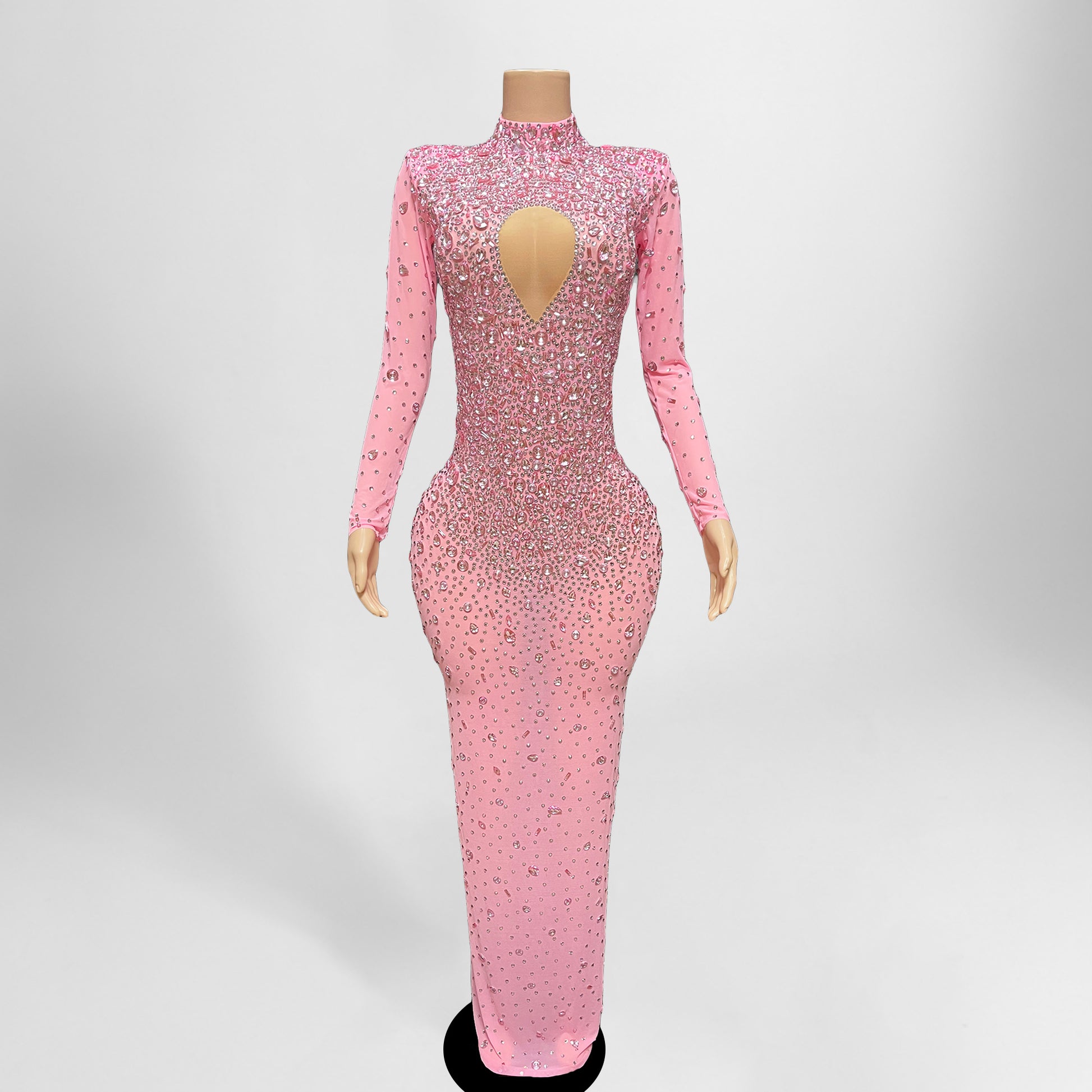 Sheer Crystal Rhinestone Dress BOUGIE GLITTER Sheer Crystal Rhinestone Dress BOUGIE GLITTER