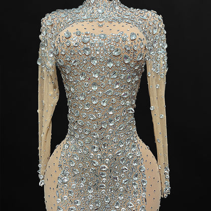 Rhinestone Crystal Dress V2