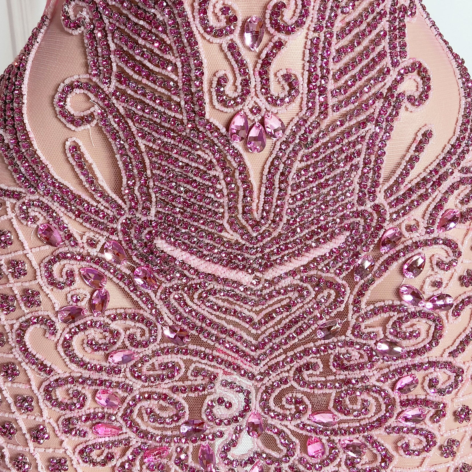 Rhinestone Fringe Cutout Spaghetti Strap Dress main image 0