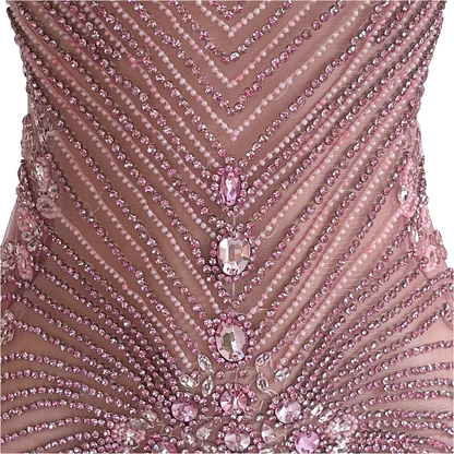 As Seen on Britney Spears | The Britney Pink Rhinestone Beaded Mini Dress