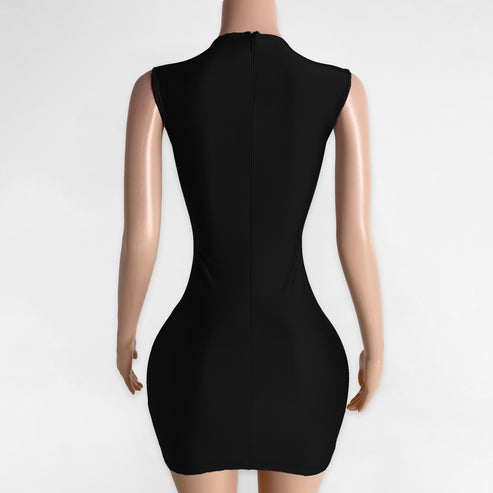 Amanda Rhinestone Off-The-Shoulder Mini Dress