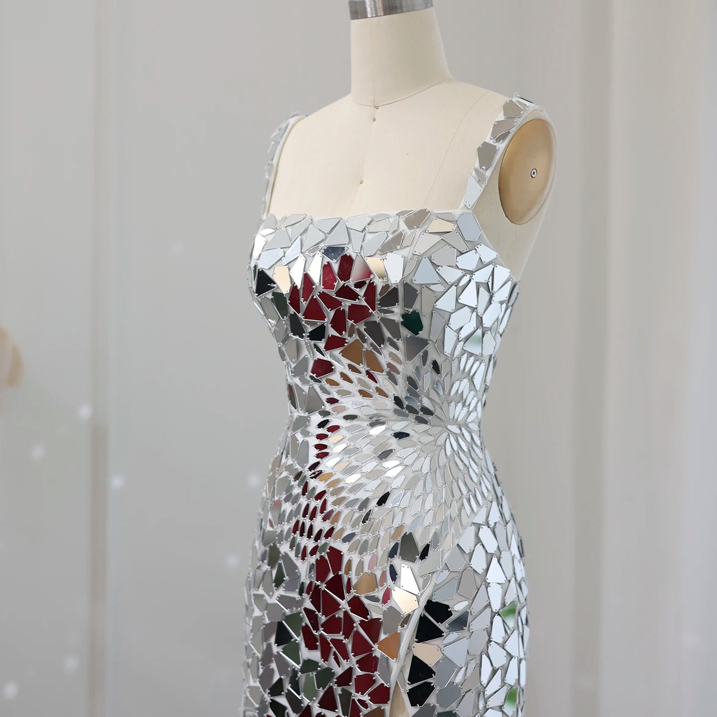 Mirror Embellished Mini Dress – BOUGIE GLITTER Mirror Embellished Mini Dress – BOUGIE GLITTER