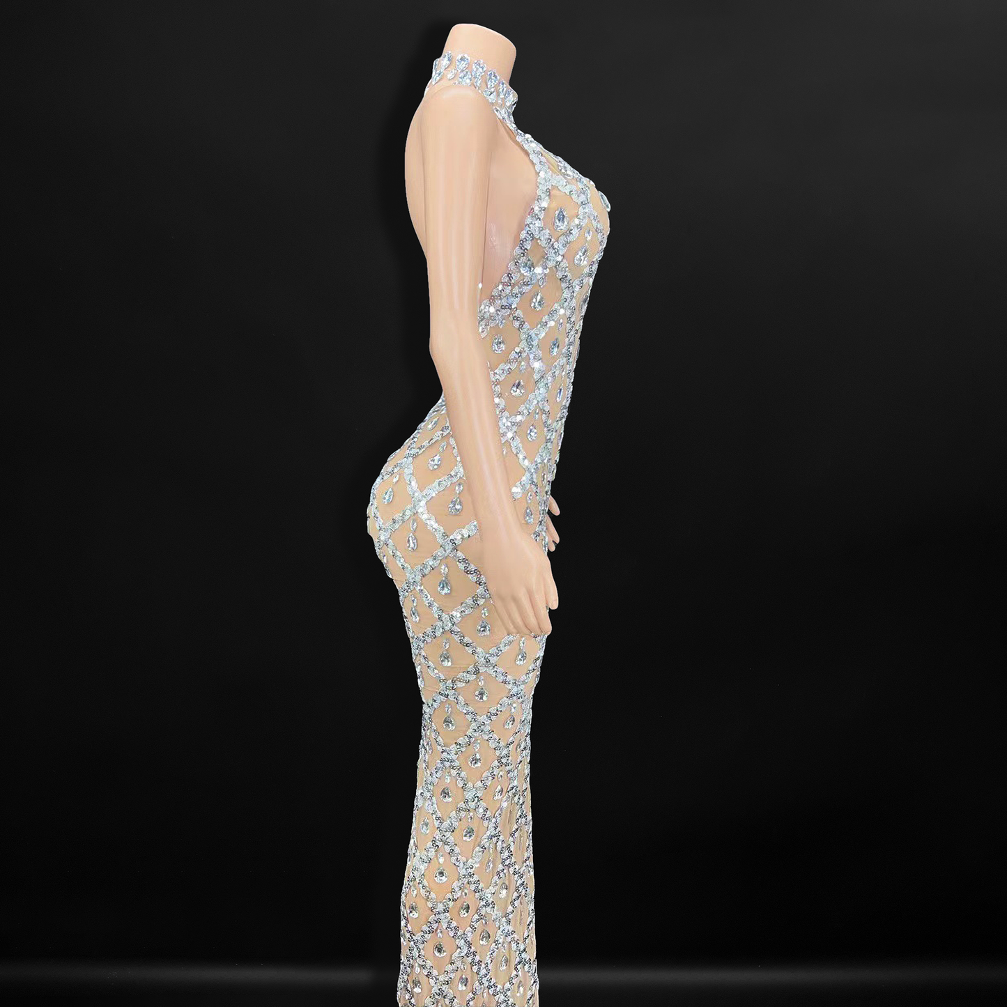 Chandelier Rhinestone and Sequin Dress