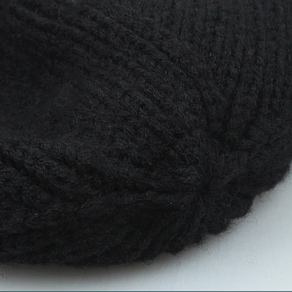 Knit Faux Pearl Rhinestone Winter Hat