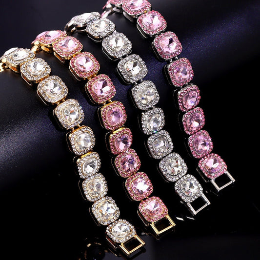 Ready to Ship | Rhinestone Cushion Cut 7in Bracelet