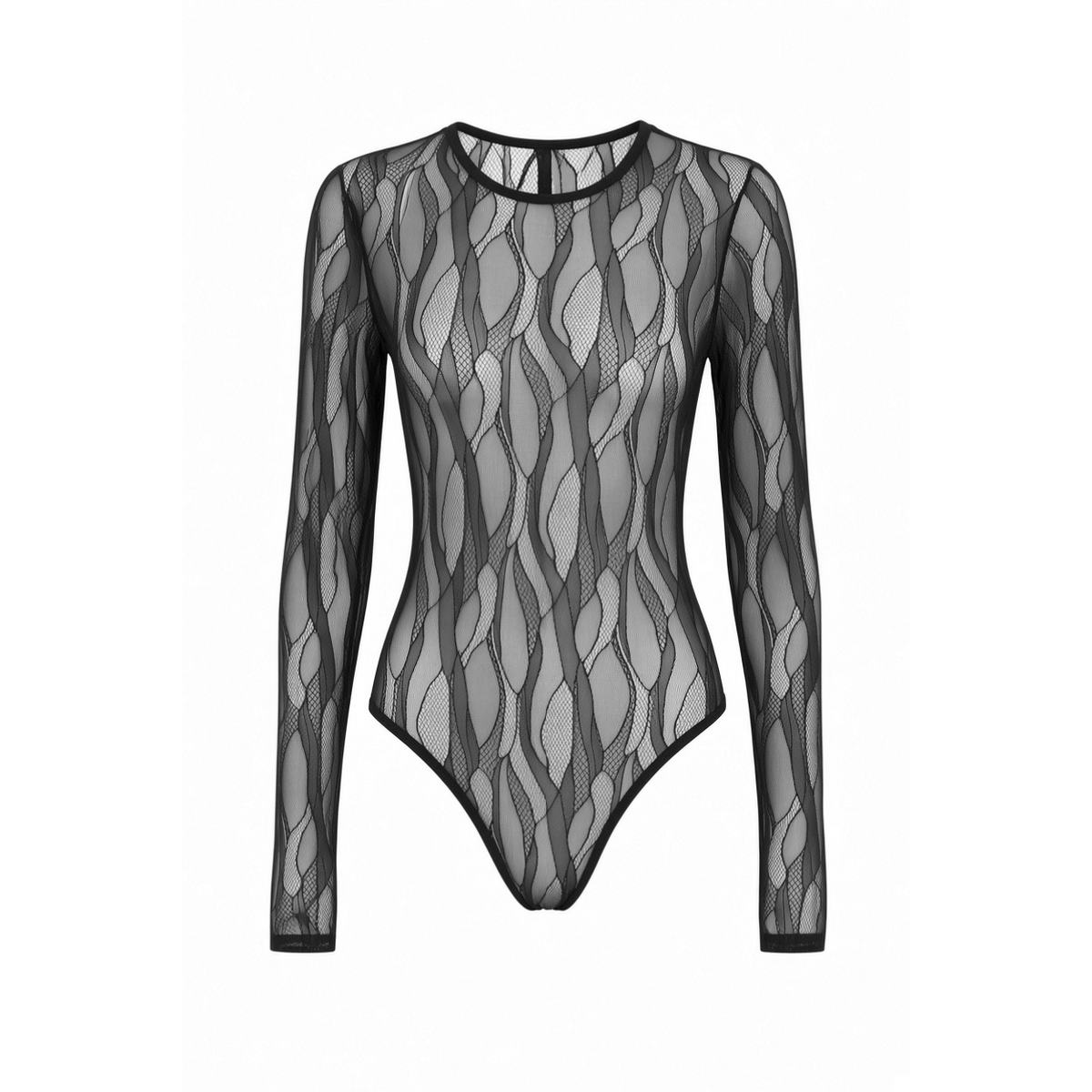 Sheer Mesh Abstract Bodysuit