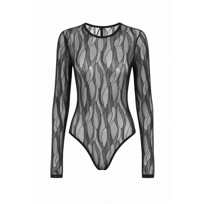 Sheer Mesh Abstract Bodysuit