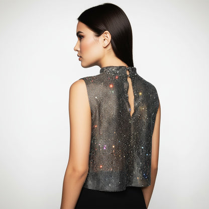 Shine Bright Like a Diamond Chainmail Crop Top