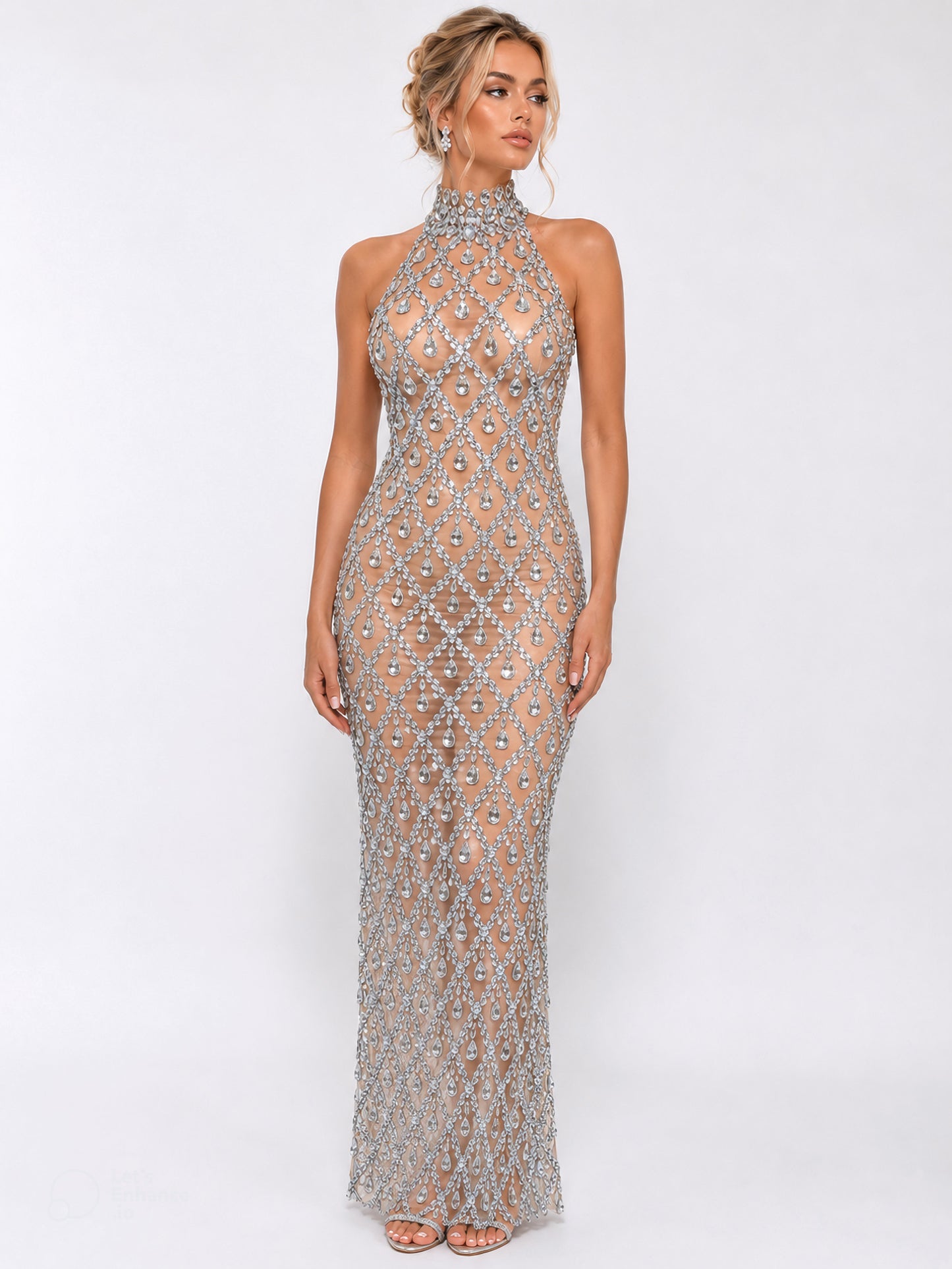 Chandelier Rhinestone and Sequin Dress