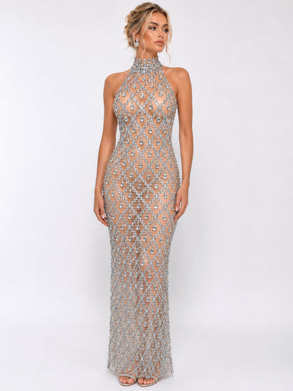 Chandelier Rhinestone and Sequin Dress