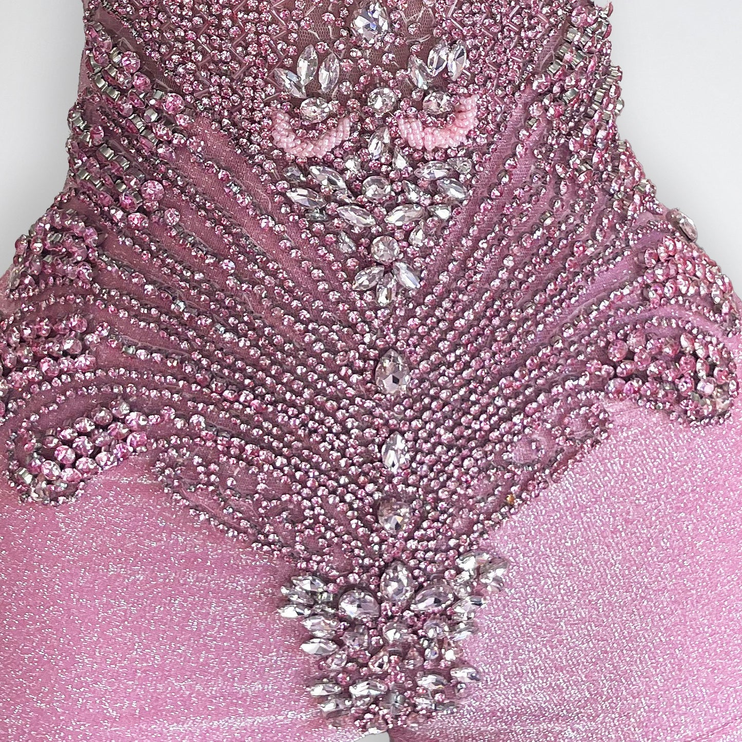 Ava Rhinestone Bodice Glitter Romper