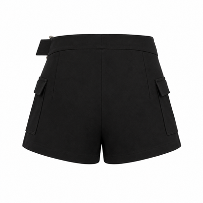 Asymmetrical Buckle Shorts