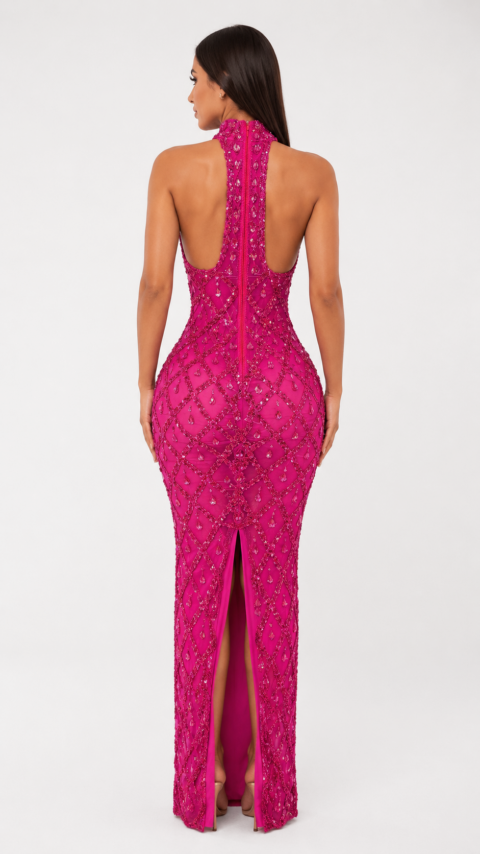 Chandelier Colorful Sequin and Rhinestone Dress