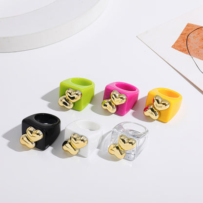 Chunky Resin Fashion Rings