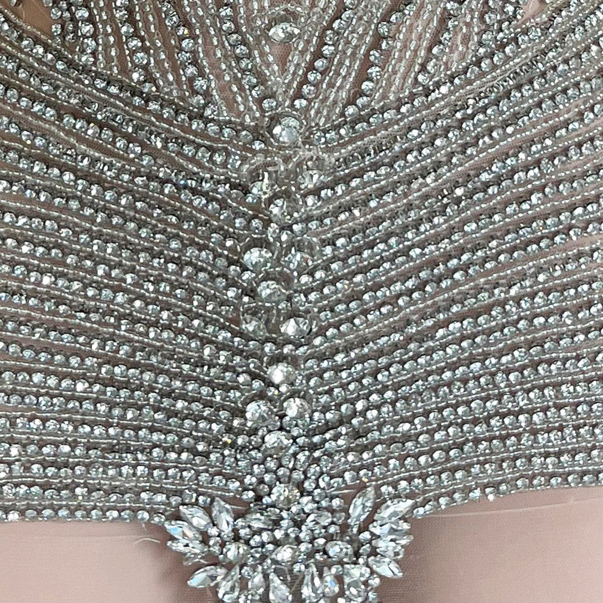 Olivia Beaded Rhinestone Mini Dress