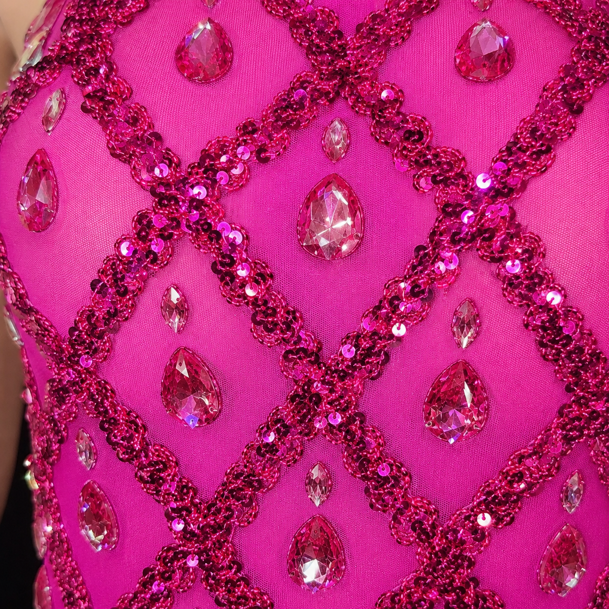 Chandelier Colorful Sequin and Rhinestone Dress