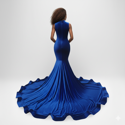 Kinsley Rhinestone Motif Embellished Cutout Gown