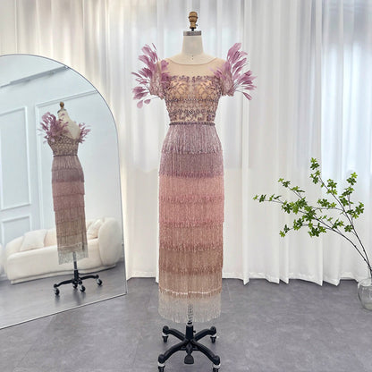 Ombre Beaded Fringe Dress BOUGIE GLITTER Ombre Beaded Fringe Dress BOUGIE GLITTER
