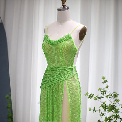 Green Crystal Mesh Draped Dress – BOUGIE GLITTER Green Crystal Mesh Draped Dress – BOUGIE GLITTER