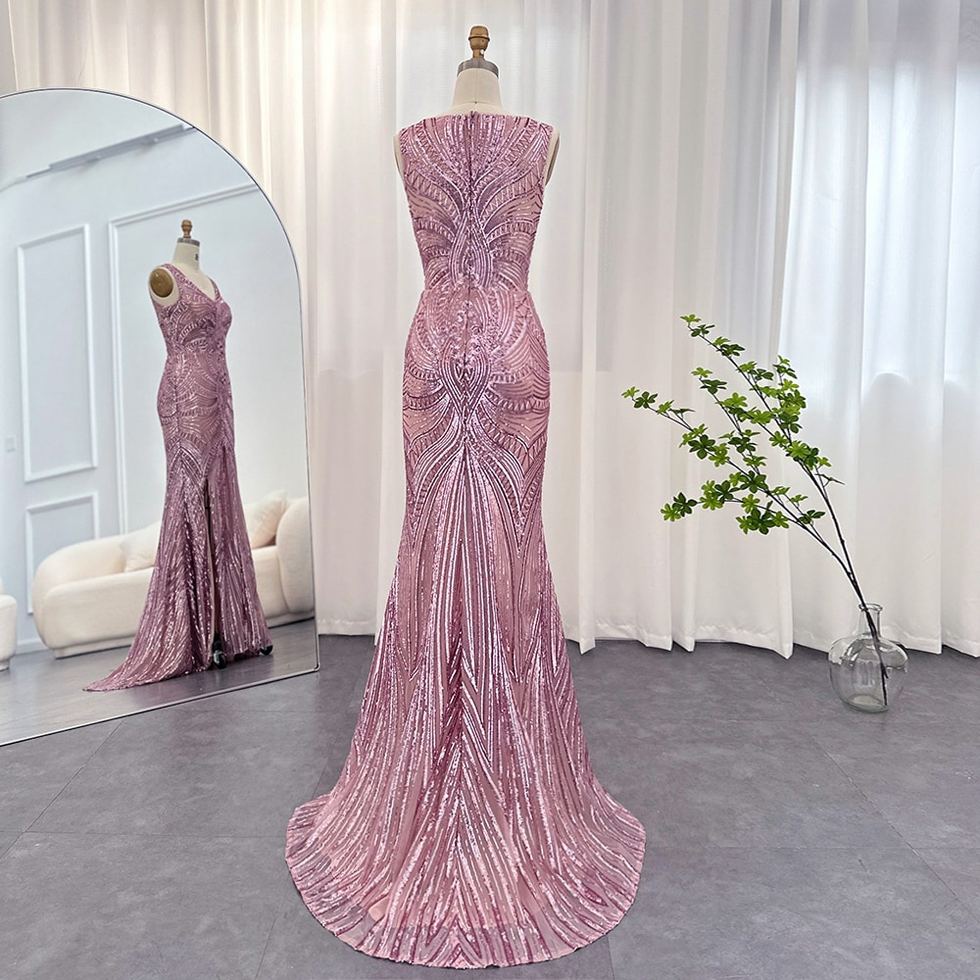 Ariel Pink Sequin Mermaid Dress BOUGIE GLITTER Ariel Pink Sequin Mermaid Dress BOUGIE GLITTER