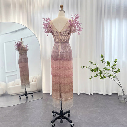Ombre Beaded Fringe Dress BOUGIE GLITTER Ombre Beaded Fringe Dress BOUGIE GLITTER