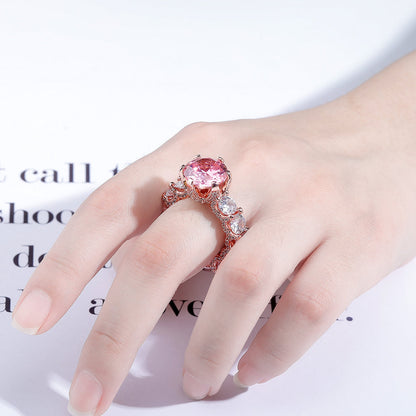 Pink Rose Gold Scalloped Ring